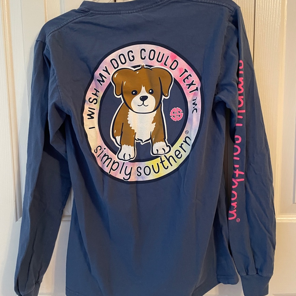 Simply Southern Wish My Dog Could Text Me Long Sleeve T-Shirt